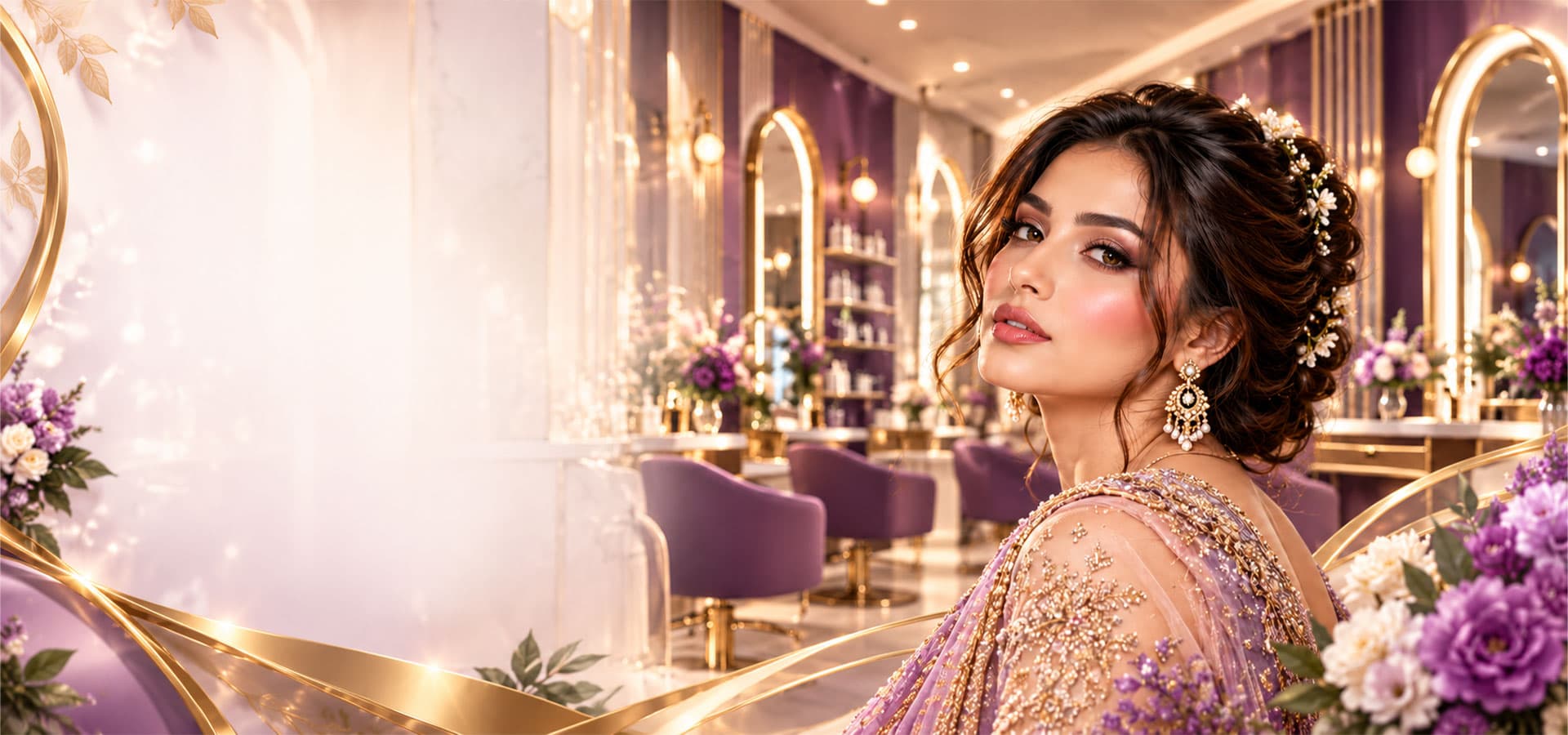 Parul Beauty Salon - Luxury Bridal Makeover and Salon Interior